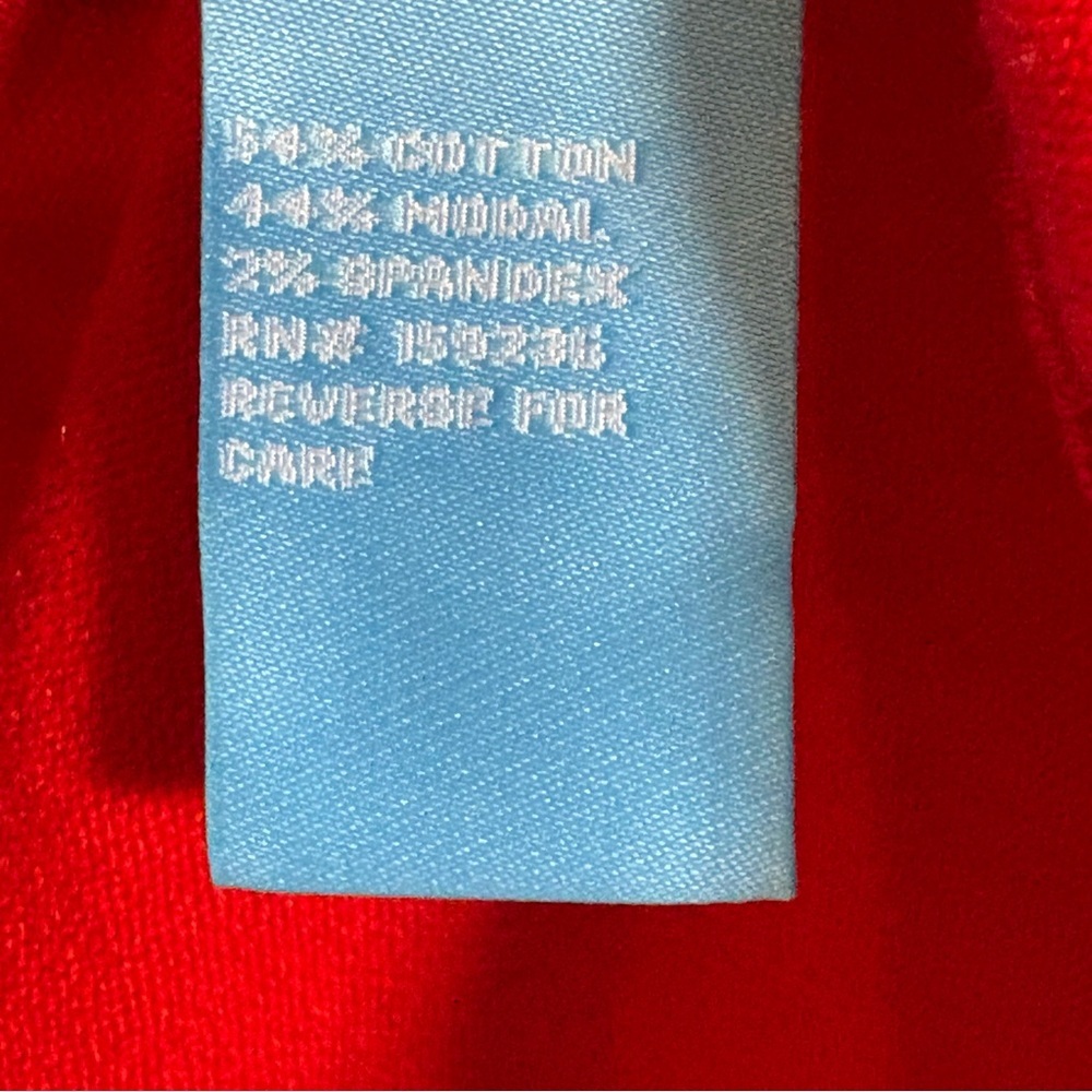 J. McLaughlin Halsey Open-Front Cotton Cardigan | Tomato Red | Size XS - Picture 8 of 11